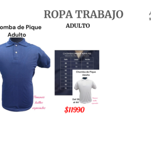 Chomba de Pique Adulto del 38 al 44