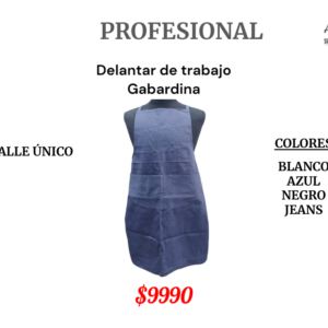 Delantal de Trabajo Gabardina Talle Único
