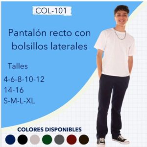 Pantalón recto con bolsillo laterales