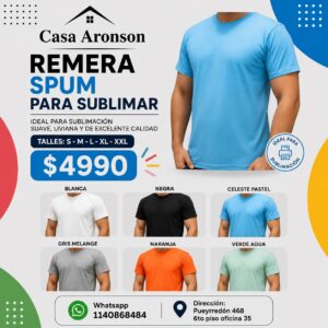 Remeras Spum Varios Colores Del S Al XXL