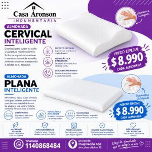 Almohadas Inteligentes Cervical Y Plana