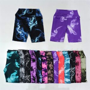 Bikers de dama retro estampado con cintura ancha reforzada varios colones T 1-6