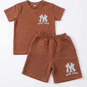 Conjunto de niño modal hawai con bolsillo  y dtf varios colores T 6-16