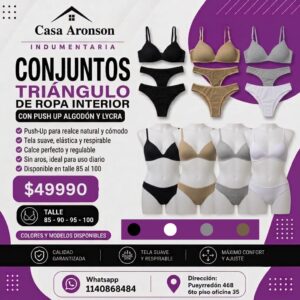 Conjuntos triángulo de ropa interior
