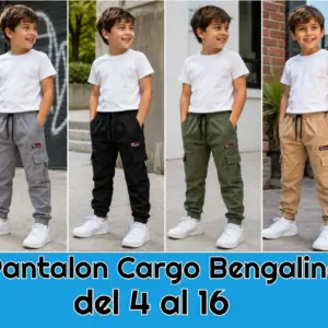 Pantalón Cargo Bengalina 4 al 16
