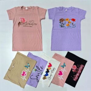 Remera de dama morley con dtf varios colores T 2 - 6
