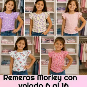 Remeras Morley con Volado 6 al 16