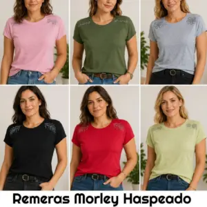 Remeras Morley Jaspeado con Piedritas 3 al 8