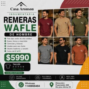 Remeras Waffle de Hombre