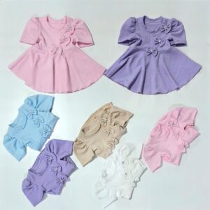 Vestido de beba hawai con 3 moños varios colores T 2 - 6