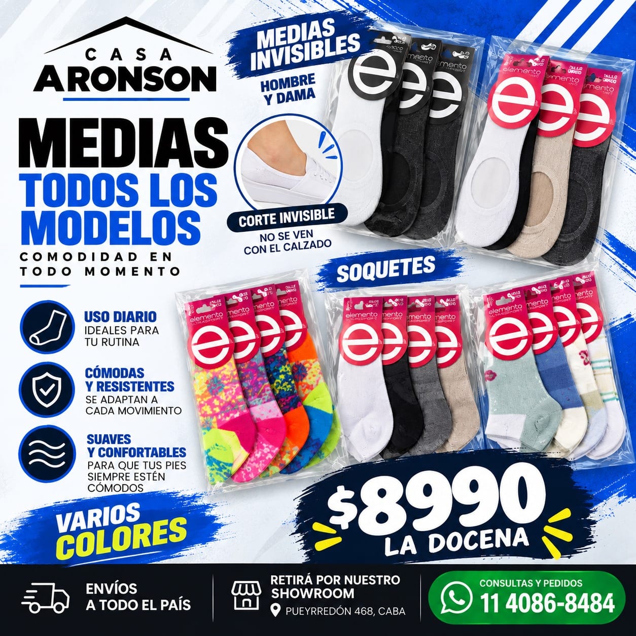 Medias De Elemento x12