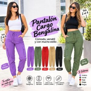 Pantalon Cargo Bengalina Dama